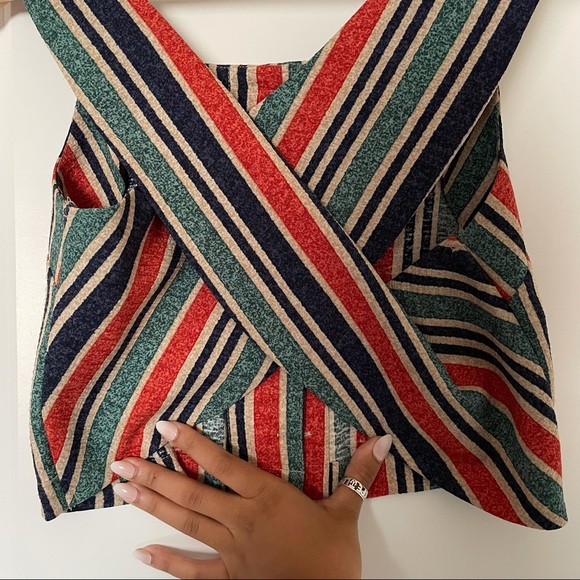 Moon River Crop Top and Pants Set - Picture 3 of 6